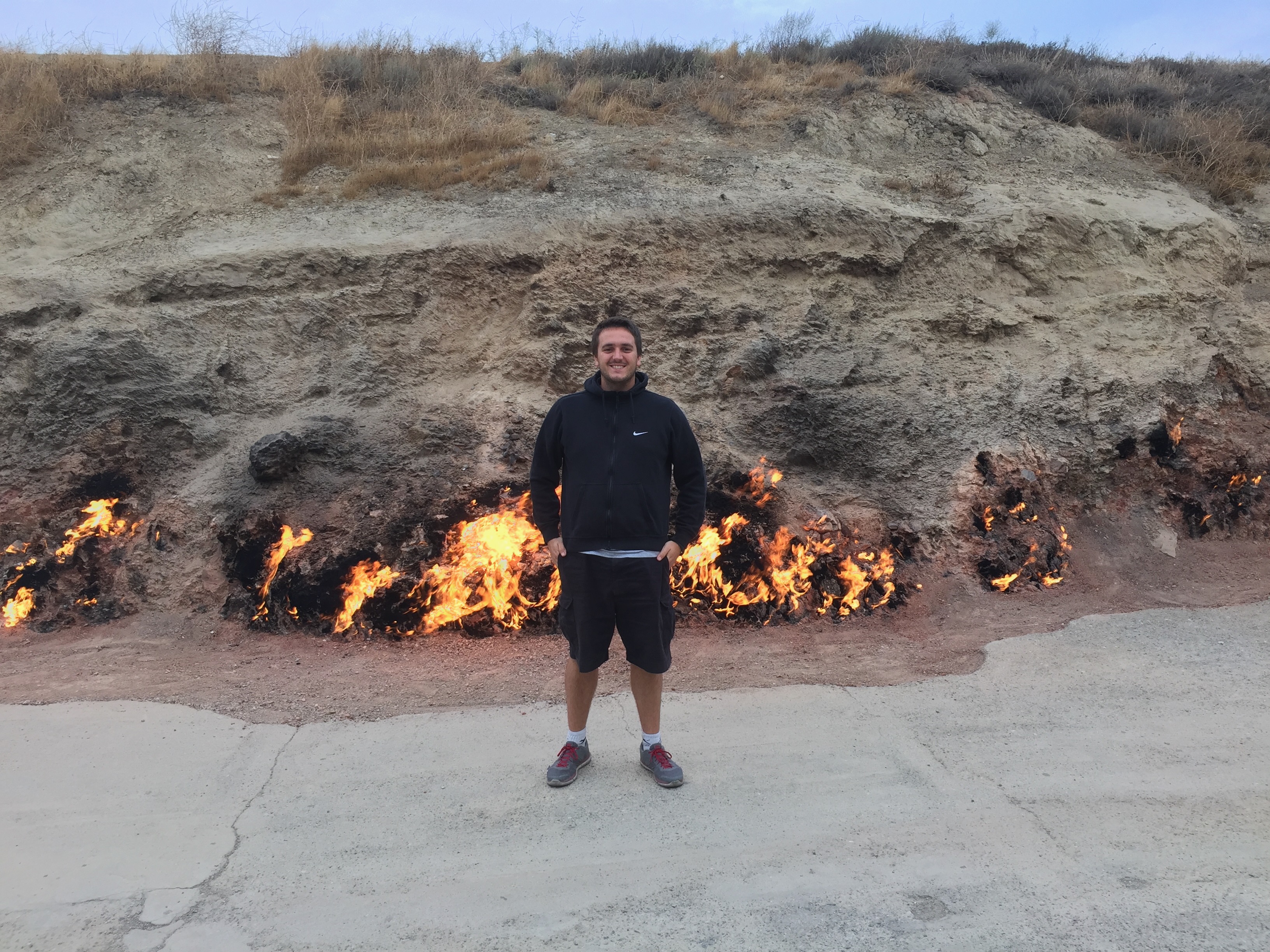 Azerbaijan · Yanar Dag, the burning hillside